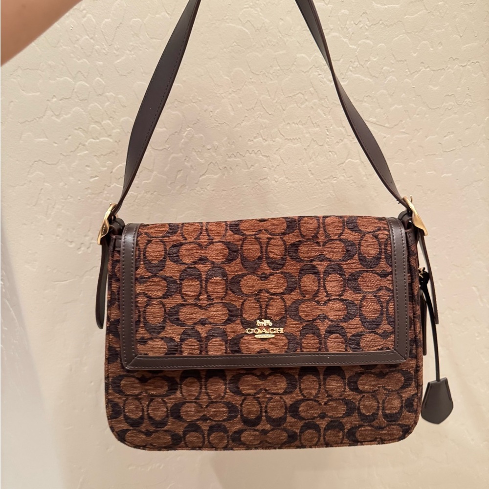 Coach Etta Flap Bag— in Signature Chenille